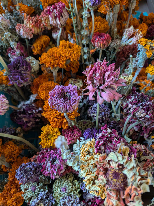 Mixed Dried Flower Bouquet, Organic Flowers