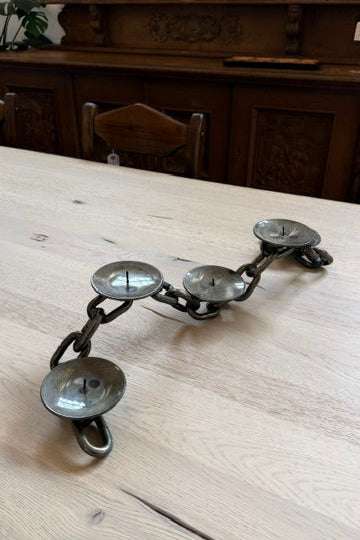 Vintage Welded Metal Candleholder