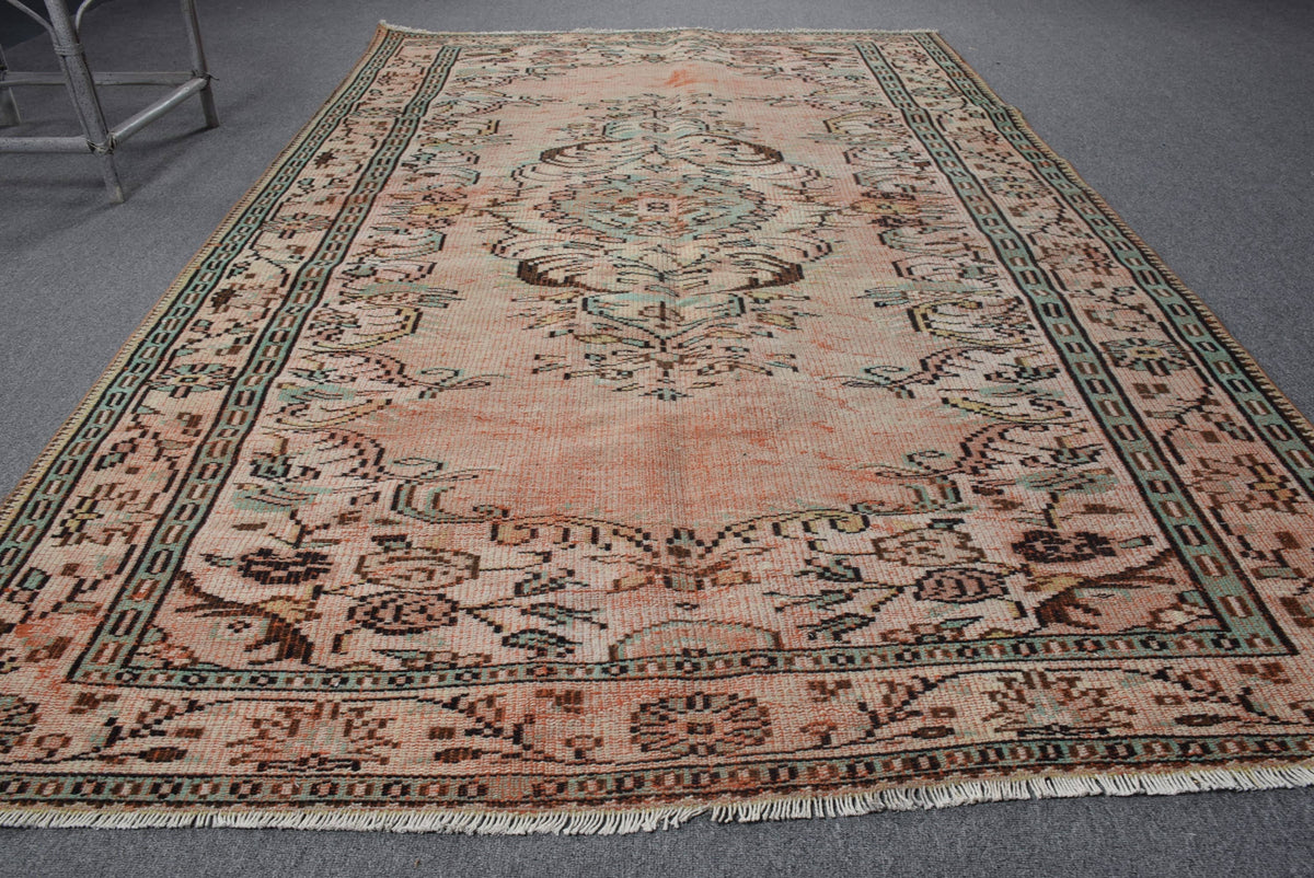 Turkish Vintage Rug 5,2x8,5 ft, Red Rug Oriental Rug