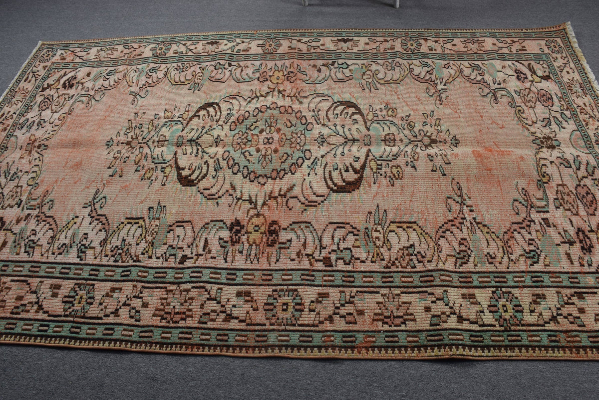 Turkish Vintage Rug 5,2x8,5 ft, Red Rug Oriental Rug