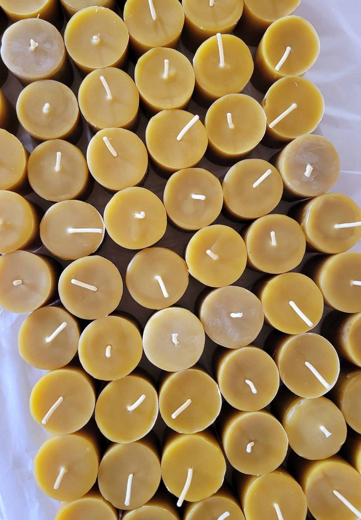 Scented Mini Beeswax Pillar Candles, Votives: Lavender