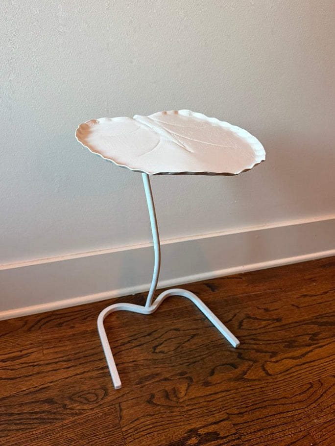 Vintage Salterini Sculptural Lily Pad Metal Side Table