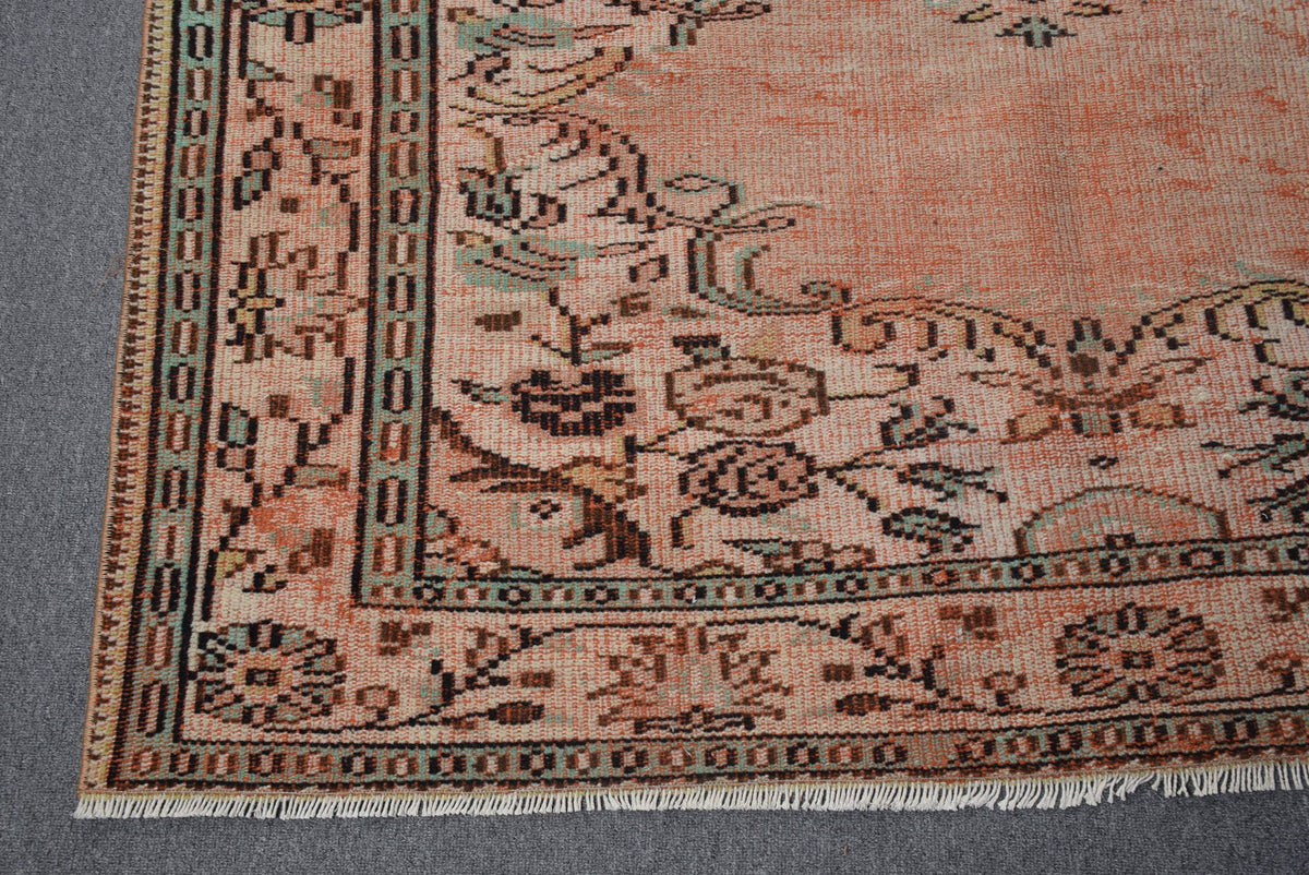 Turkish Vintage Rug 5,2x8,5 ft, Red Rug Oriental Rug