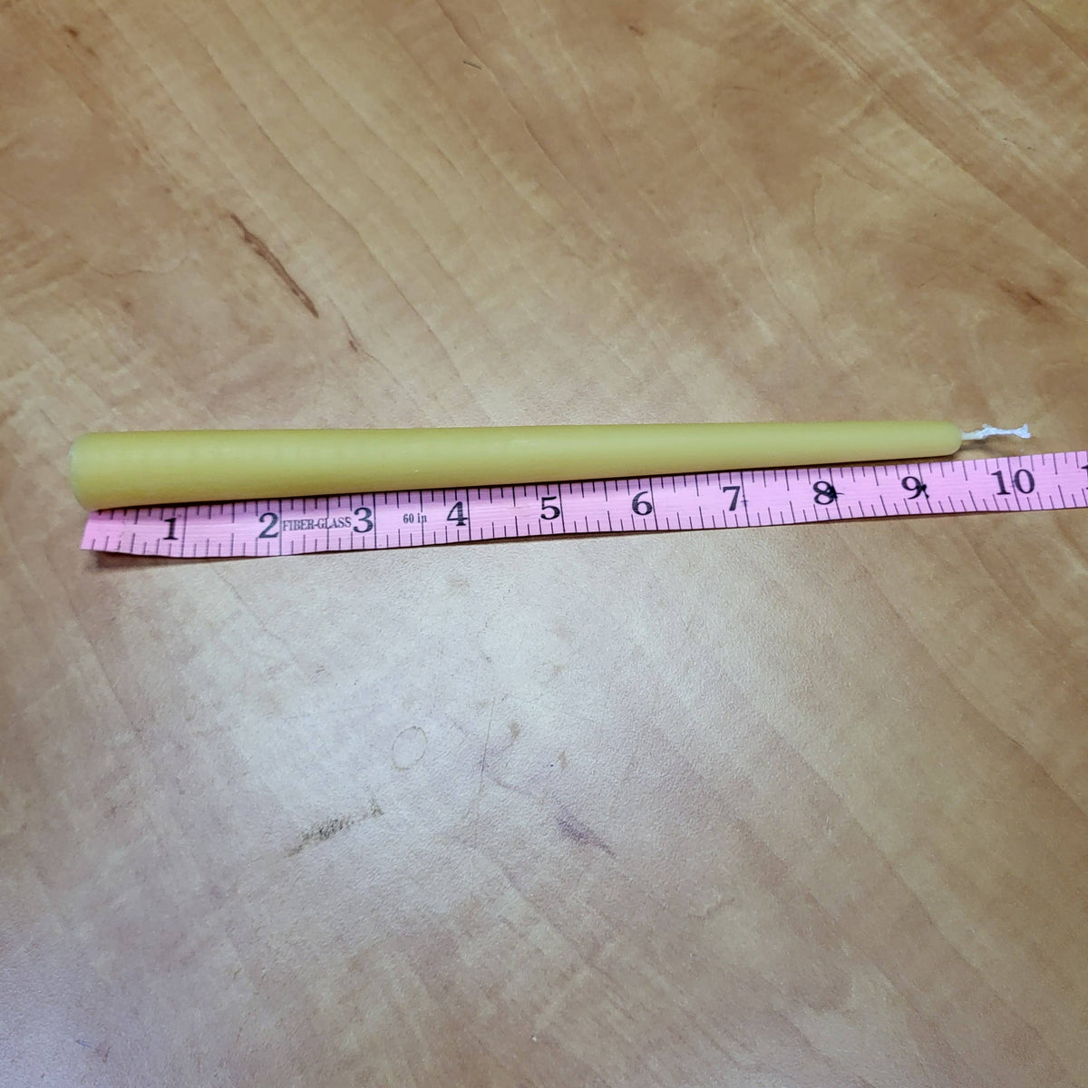 Bulk Handmade 9 in pure beeswax candle stick NO LABELS: Yellow / Natural Honey