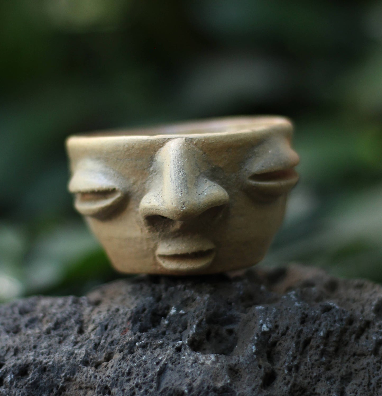 Atzompa Copitas - Mezcal Cups with Face Handmade in Oaxaca