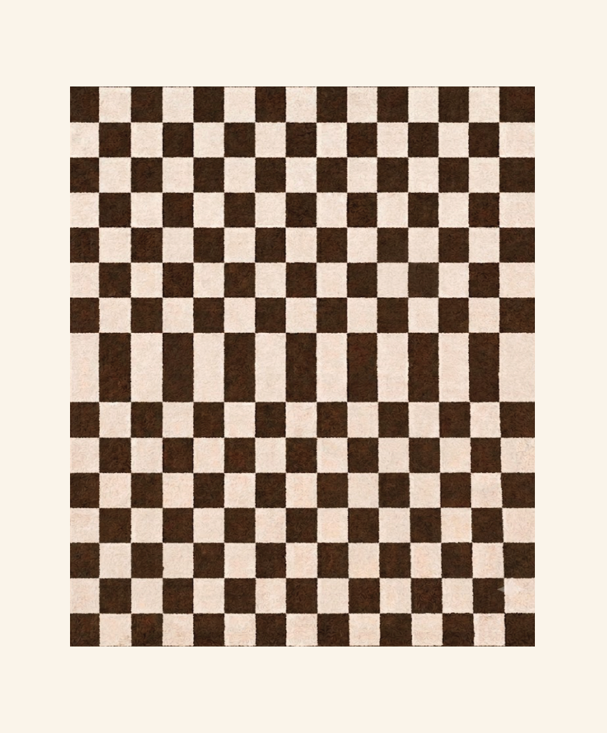 Checker Plush Throw - Classic Brown