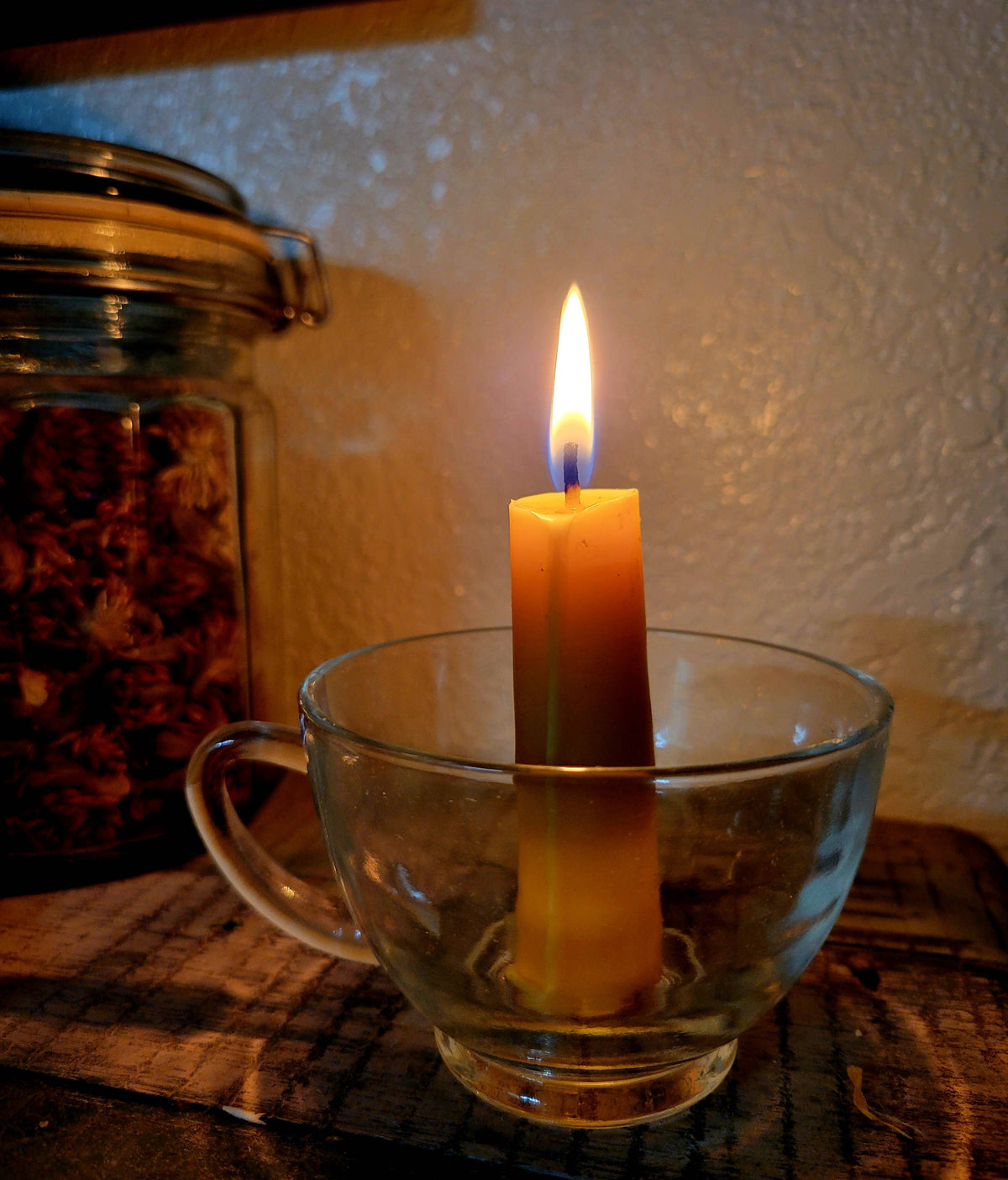 4 inch Pair Hand-Dipped Pure Beeswax Chime Candles