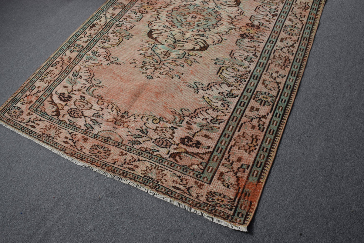 Turkish Vintage Rug 5,2x8,5 ft, Red Rug Oriental Rug