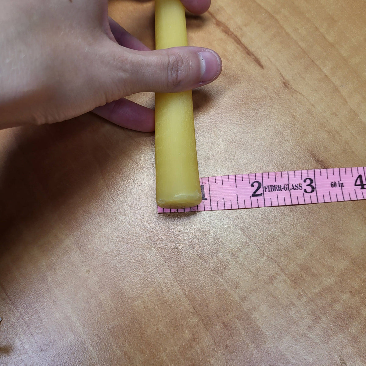 Bulk Handmade 9 in pure beeswax candle stick NO LABELS: Yellow / Natural Honey