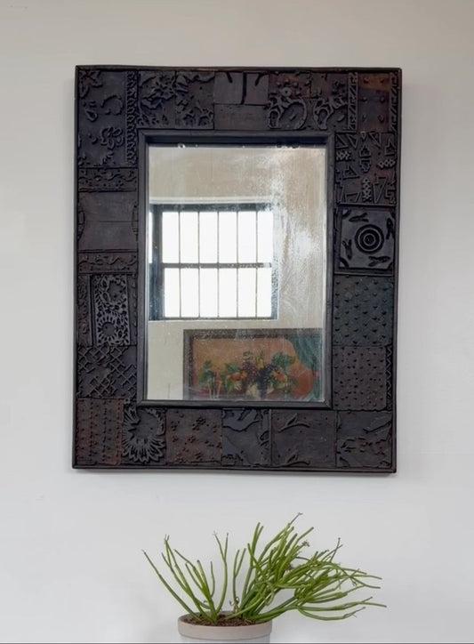 Antique Wood Mirror - Made in India