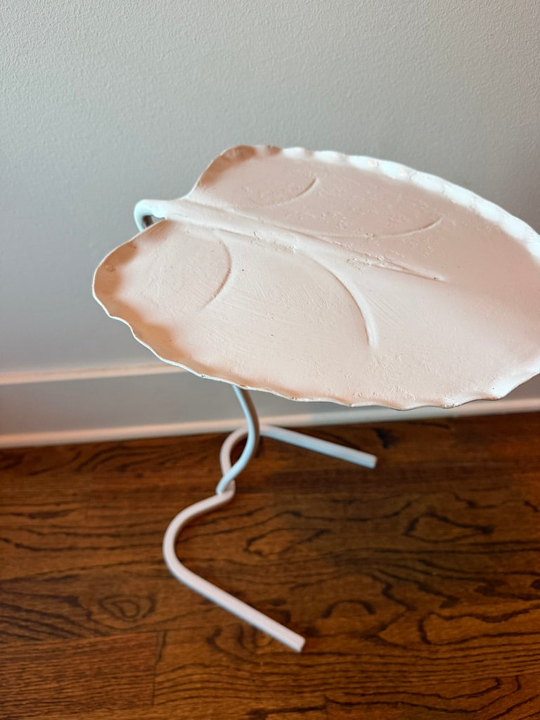 Vintage Salterini Sculptural Lily Pad Metal Side Table