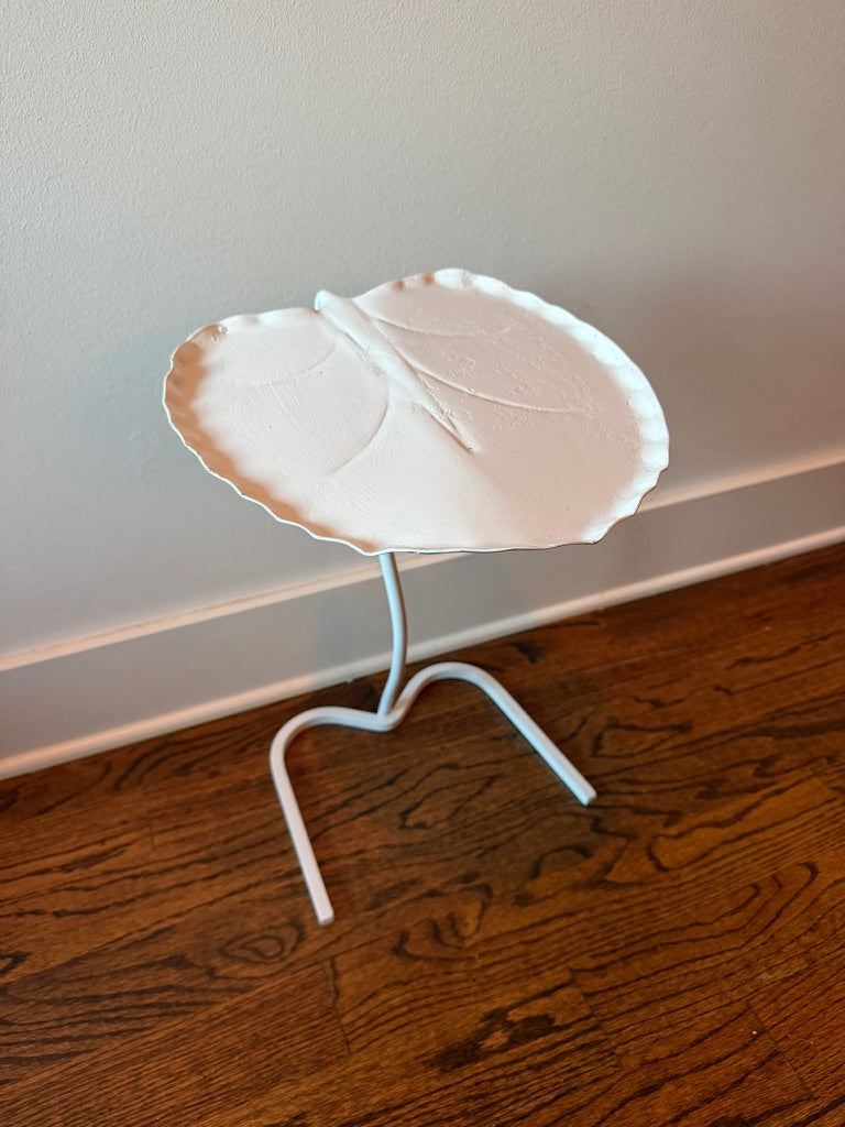 Vintage Salterini Sculptural Lily Pad Metal Side Table