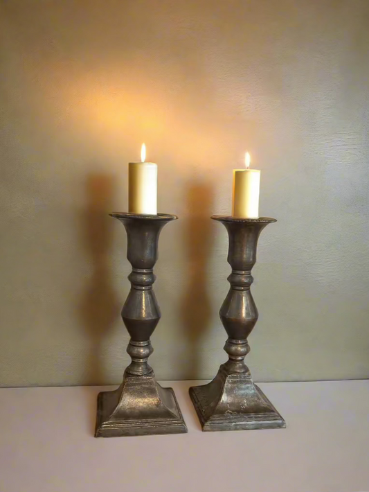 Pair of Iron Candlesticks