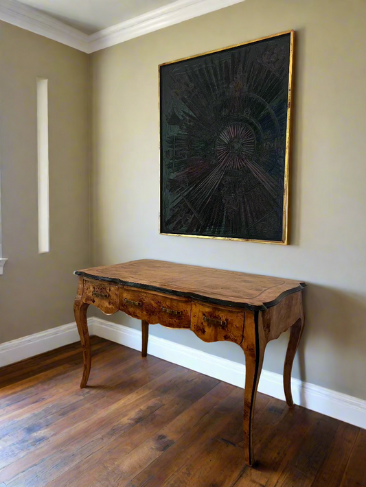 Italian Burl Wood Writing Desk