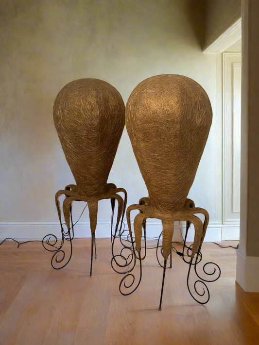 Pair of Vintage Mid-Century Octopus Lamps