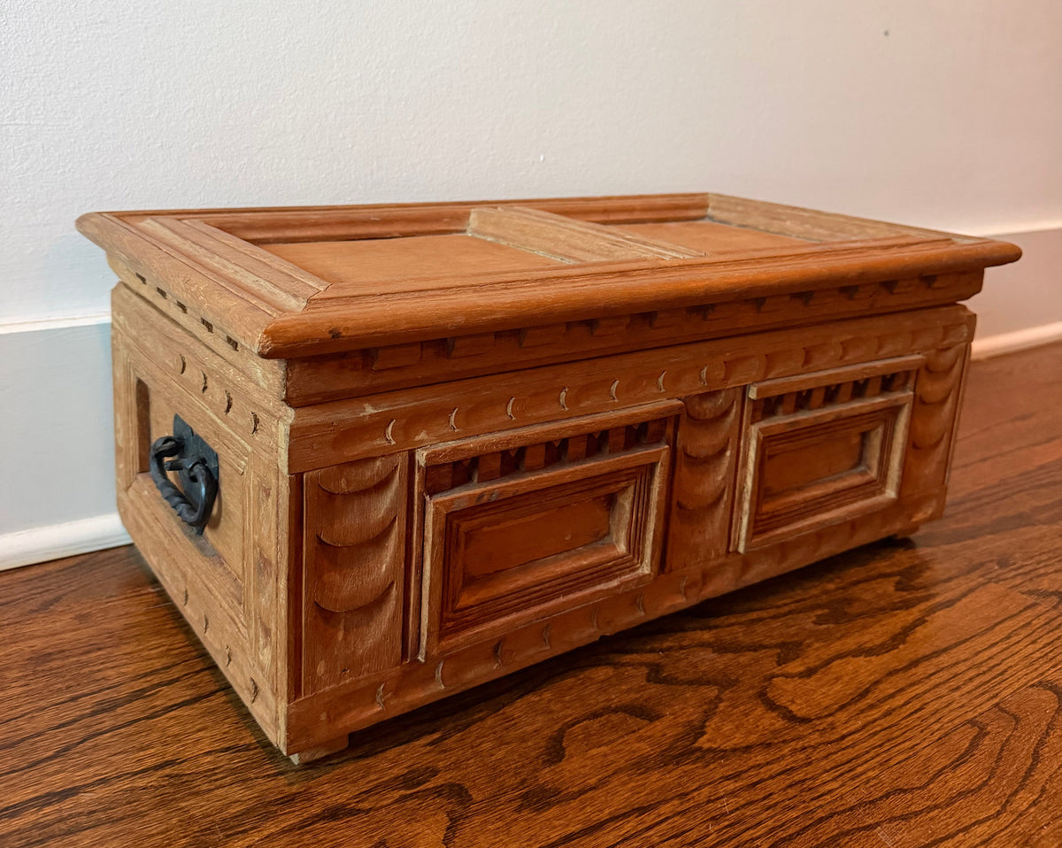 Antique Hand-Carved Box Made in Mexico