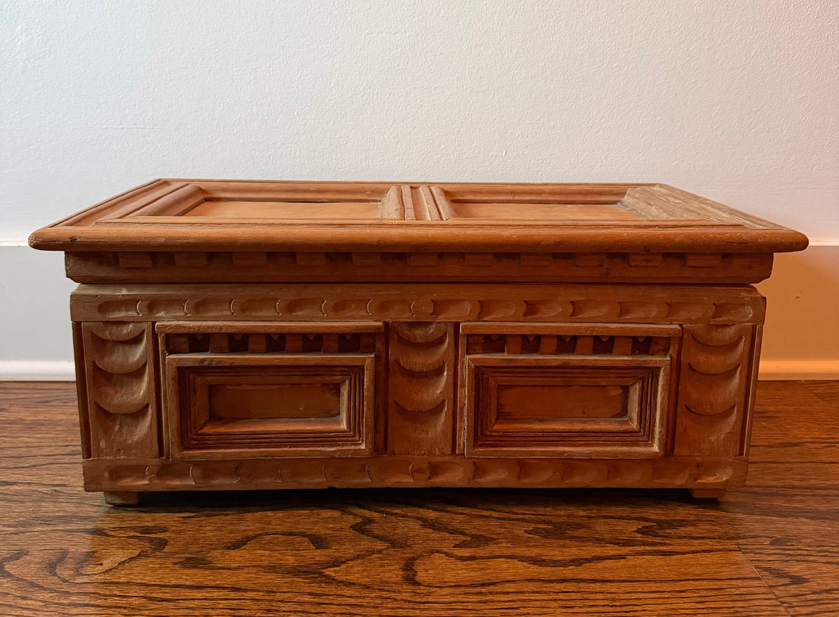 Antique Hand-Carved Box Made in Mexico