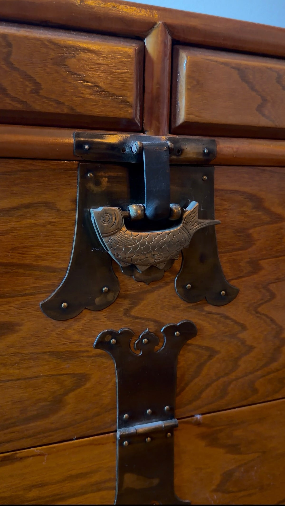 Vintage Japanese Tansu-Style Nightstand Pair
