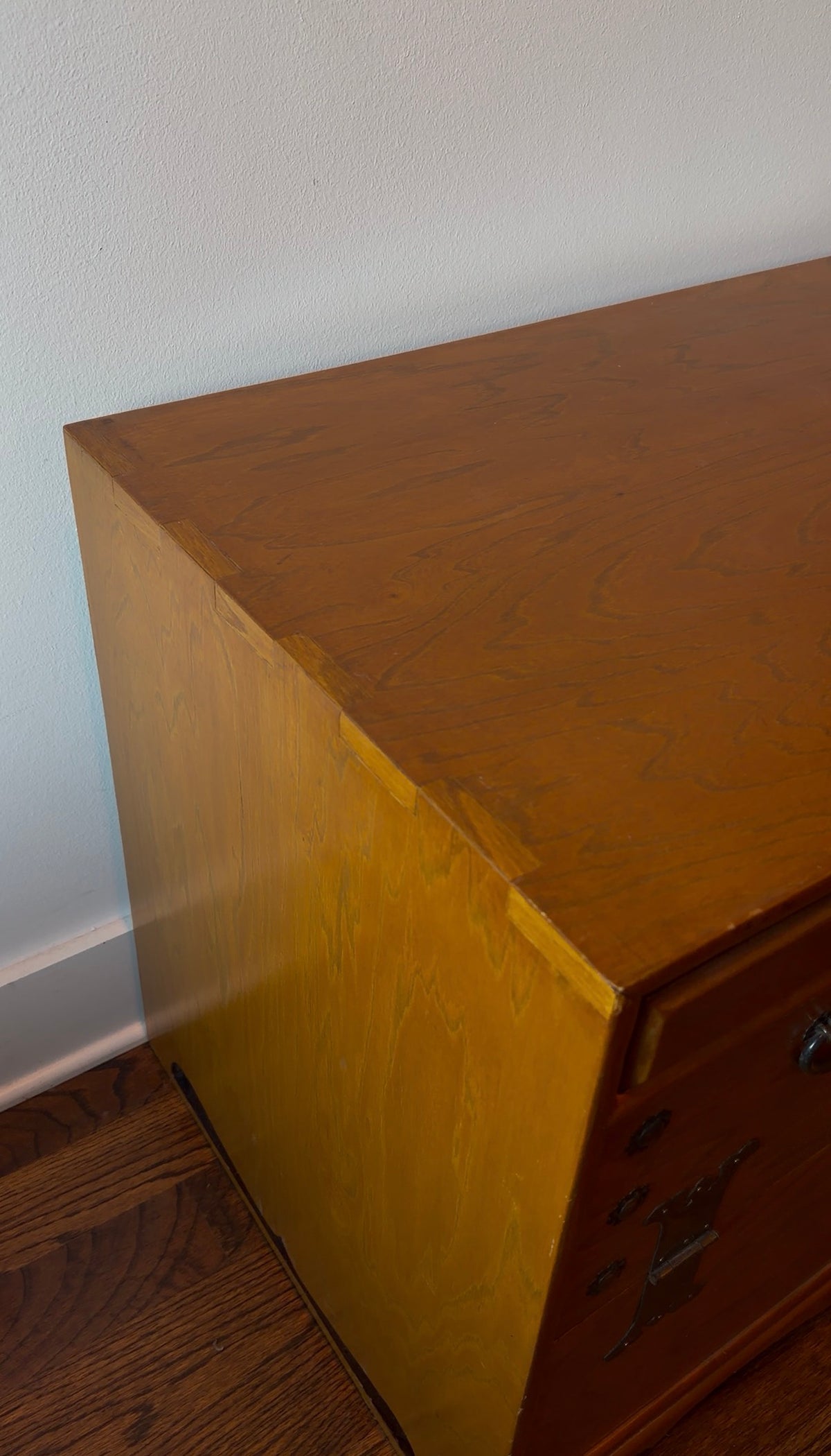 Vintage Japanese Tansu-Style Nightstand Pair