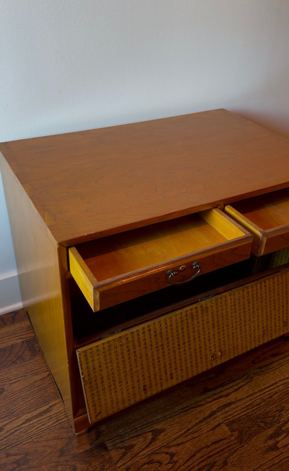 Vintage Japanese Tansu-Style Nightstand Pair