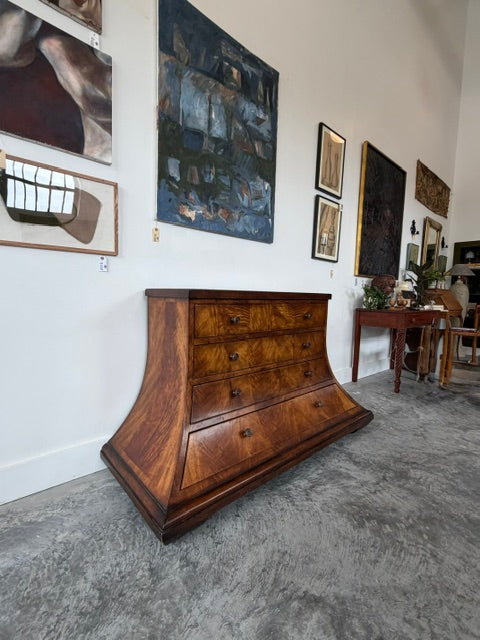 Century Furniture Burl Wood Curved Dresser