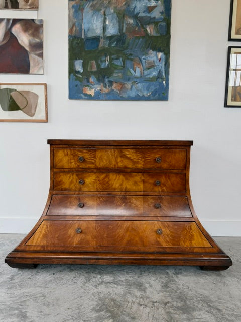 Century Furniture Burl Wood Curved Dresser
