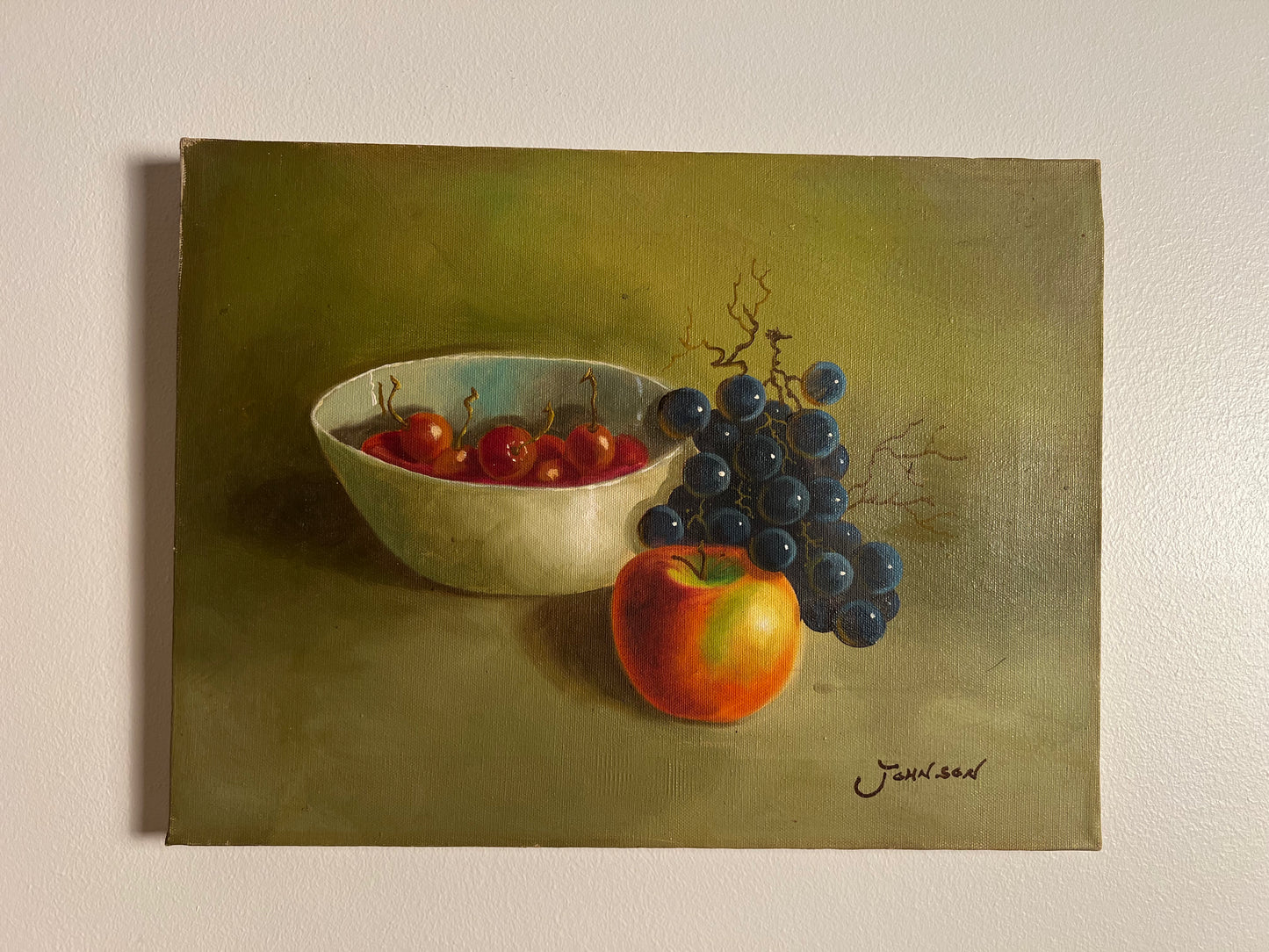 Original Still Life Painting of Fruit, Signed