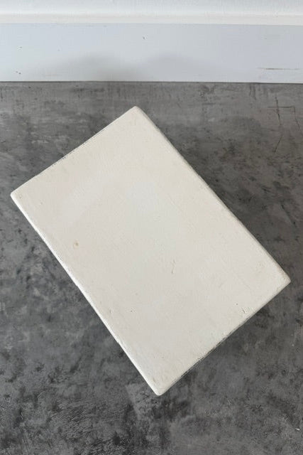 Antique White Painted Stool with Claw Feet
