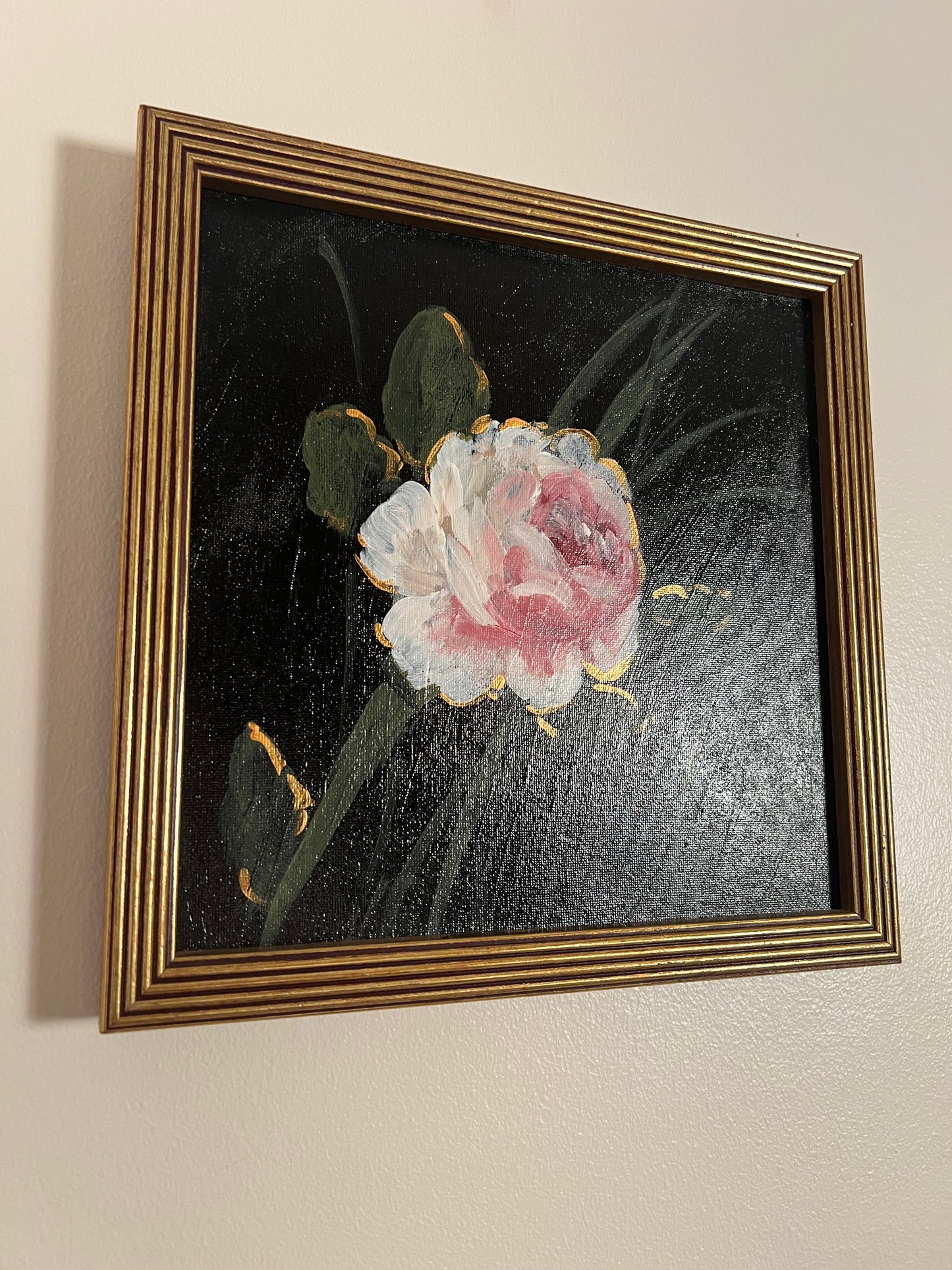 Original Framed Rose Painting