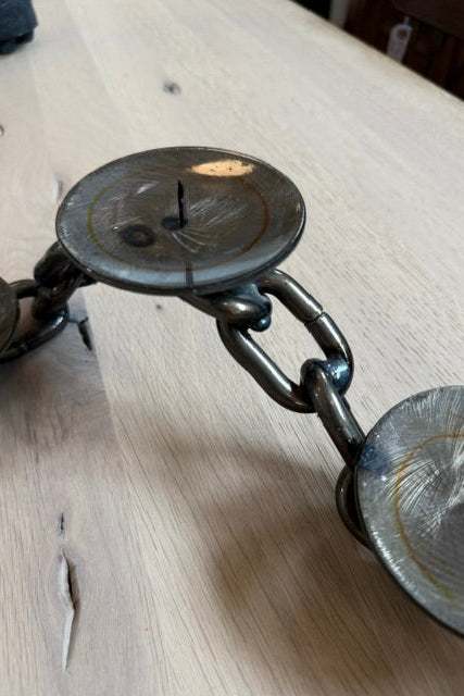 Vintage Welded Metal Candleholder
