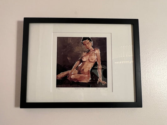 Seated Nude Print - Landscape