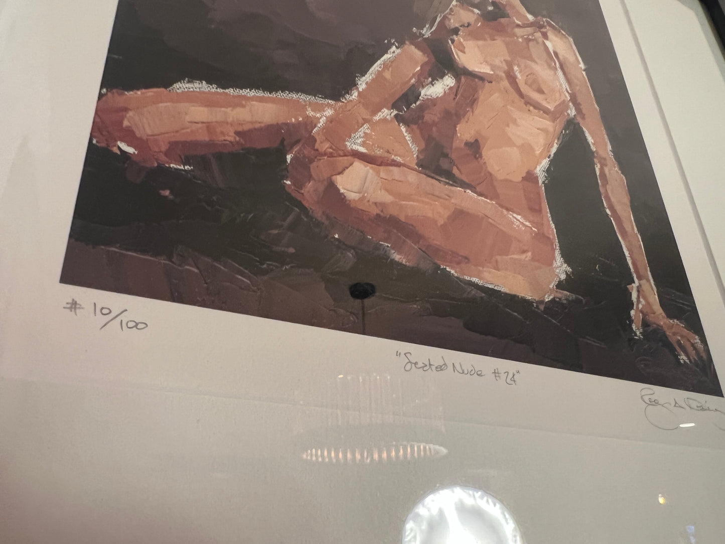 Seated Nude Print - Landscape