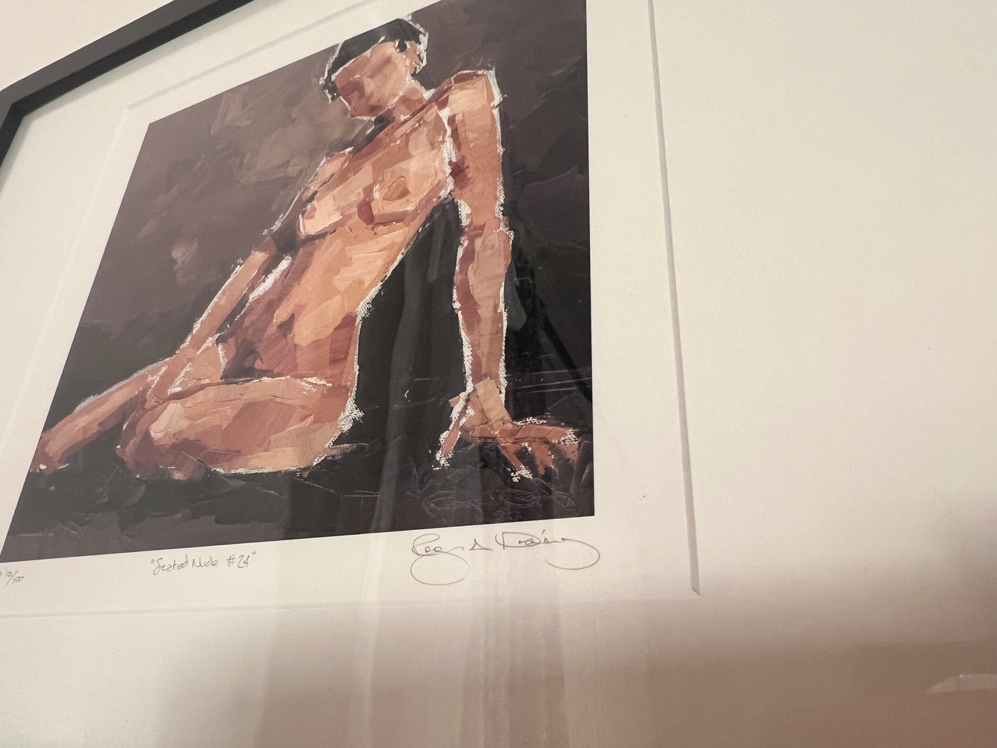 Seated Nude Print - Landscape