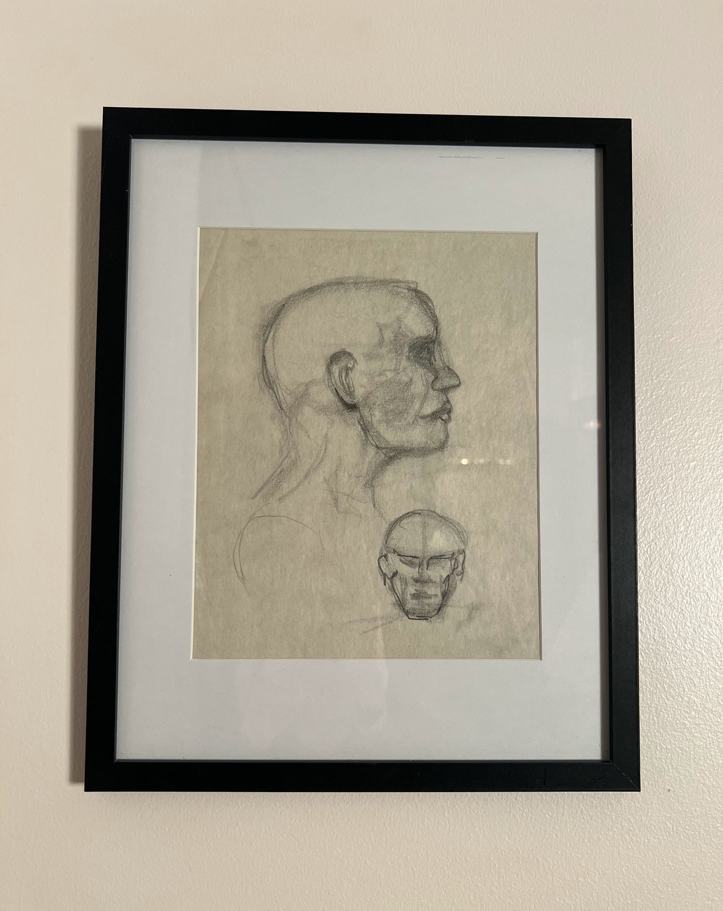 Framed Vintage Anatomical Sketch