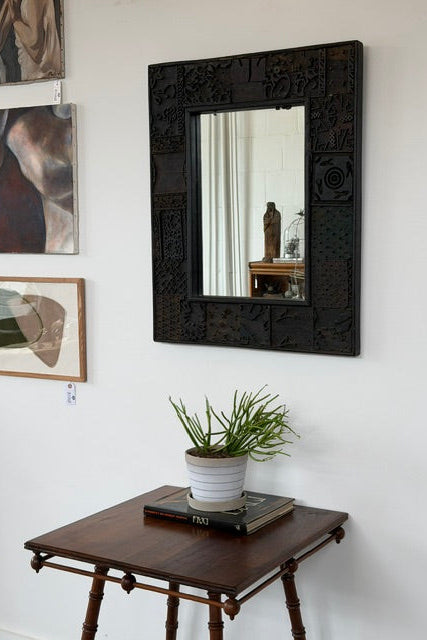 Antique Wood Mirror - Made in India