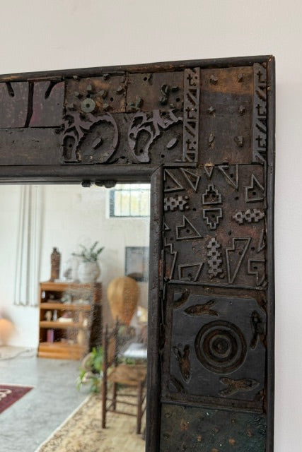 Antique Wood Mirror - Made in India