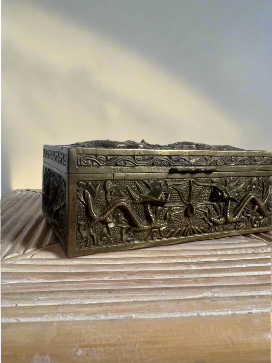 Ornate Vintage Brass Box