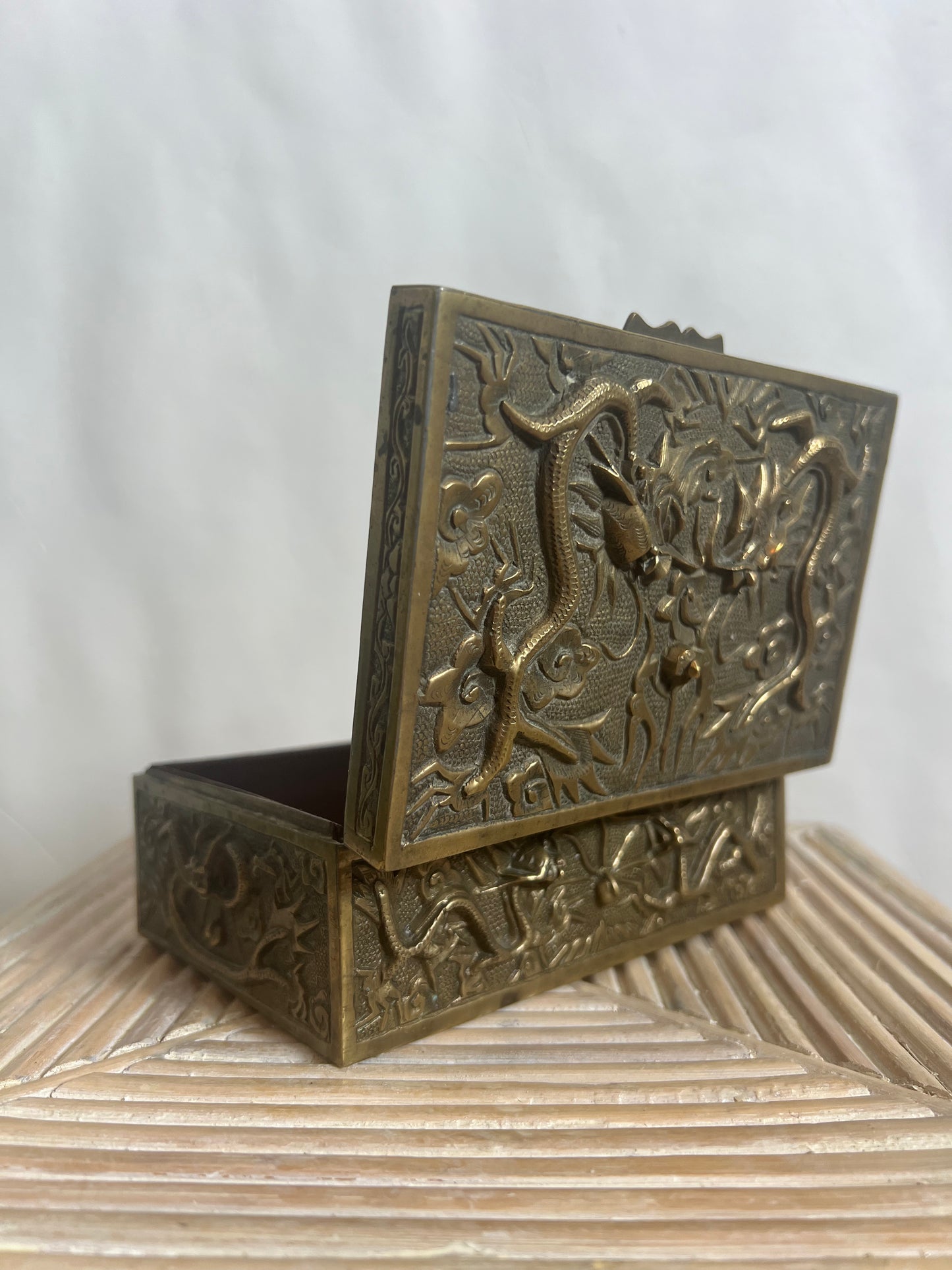 Ornate Vintage Brass Box