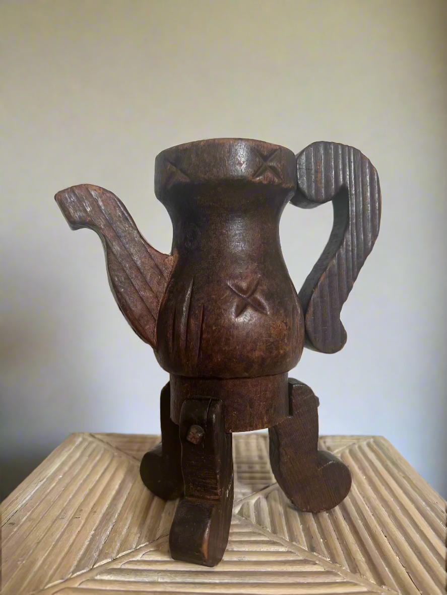 Primitive Wooden Teapot