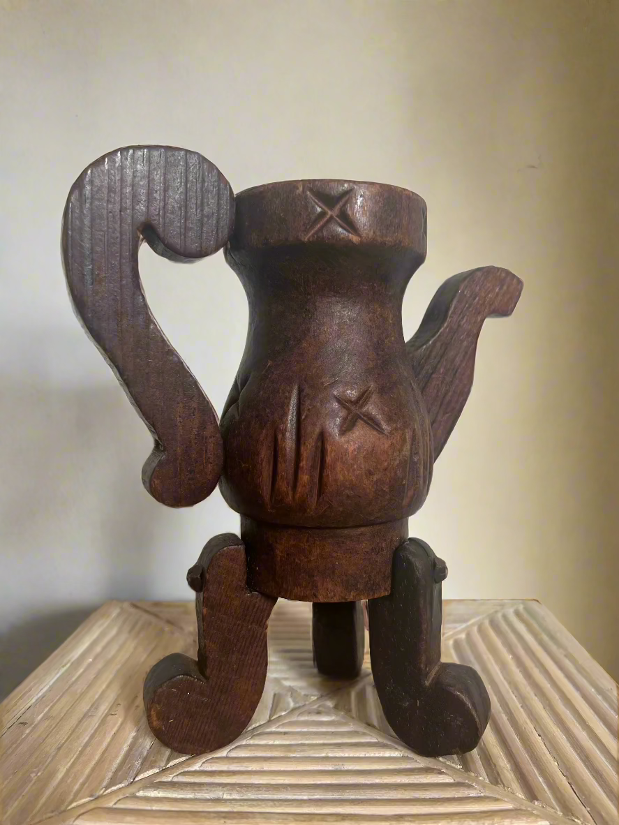 Primitive Wooden Teapot