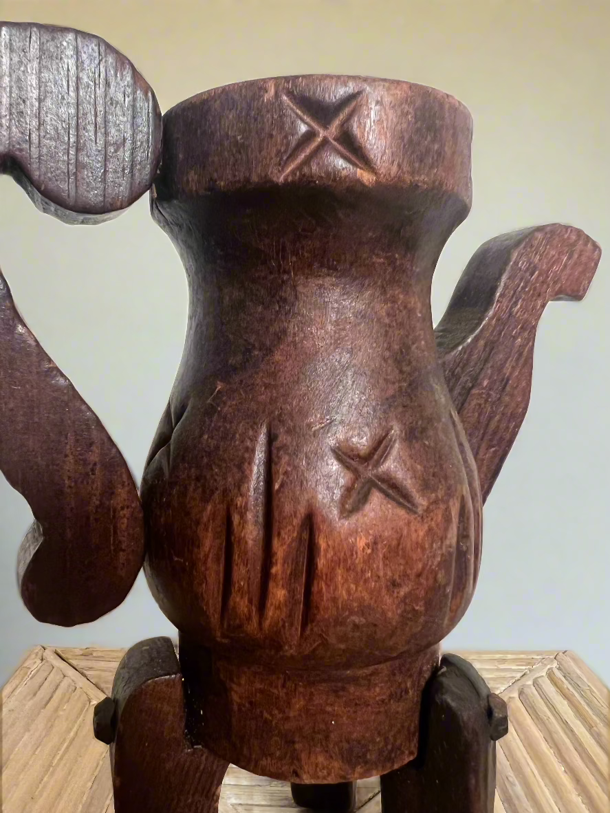 Primitive Wooden Teapot