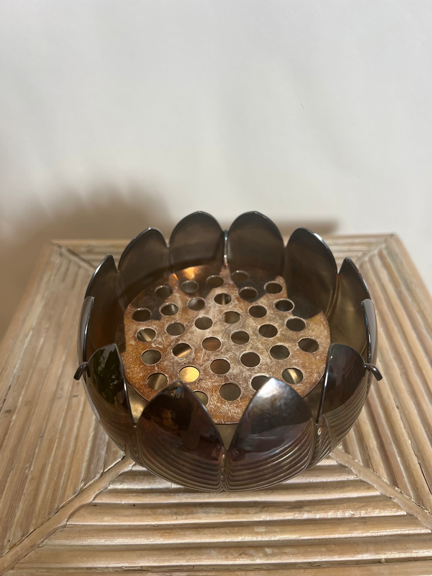 Vintage Reed & Barton Silver Lotus Bowl with Filter