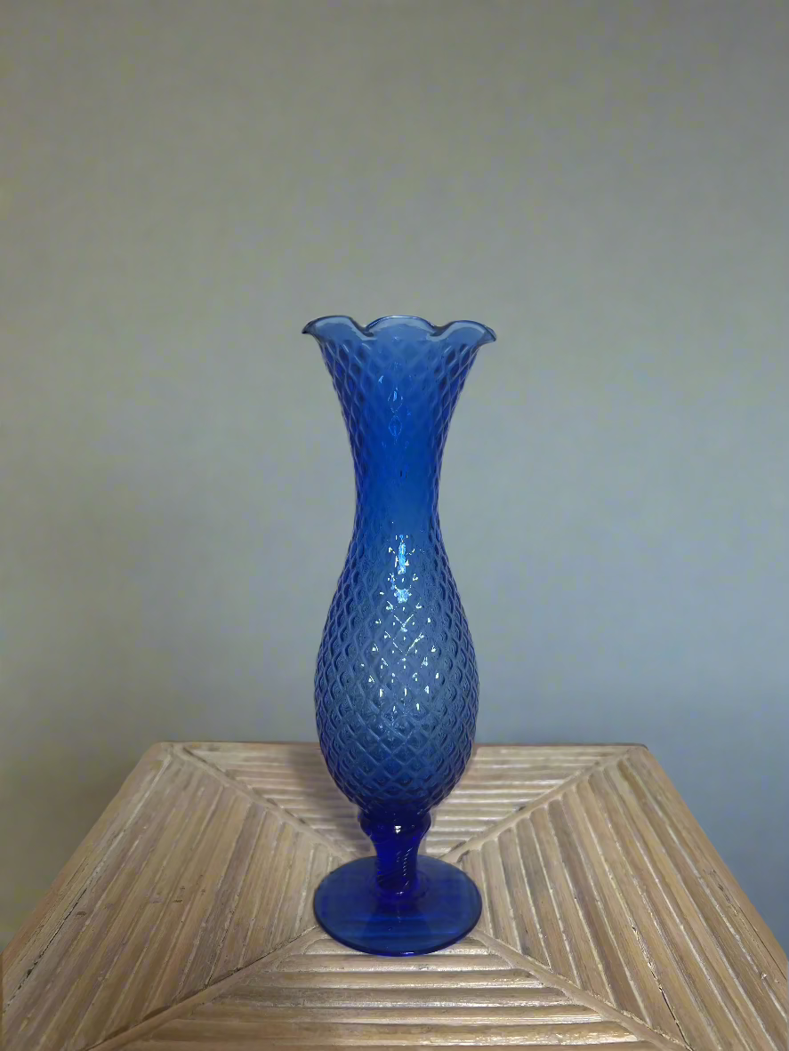 Tall Blue Bud Vase