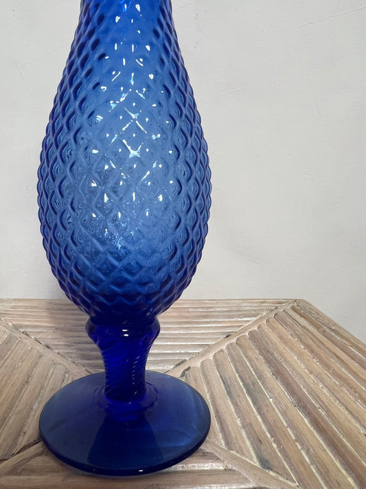 Tall Blue Bud Vase