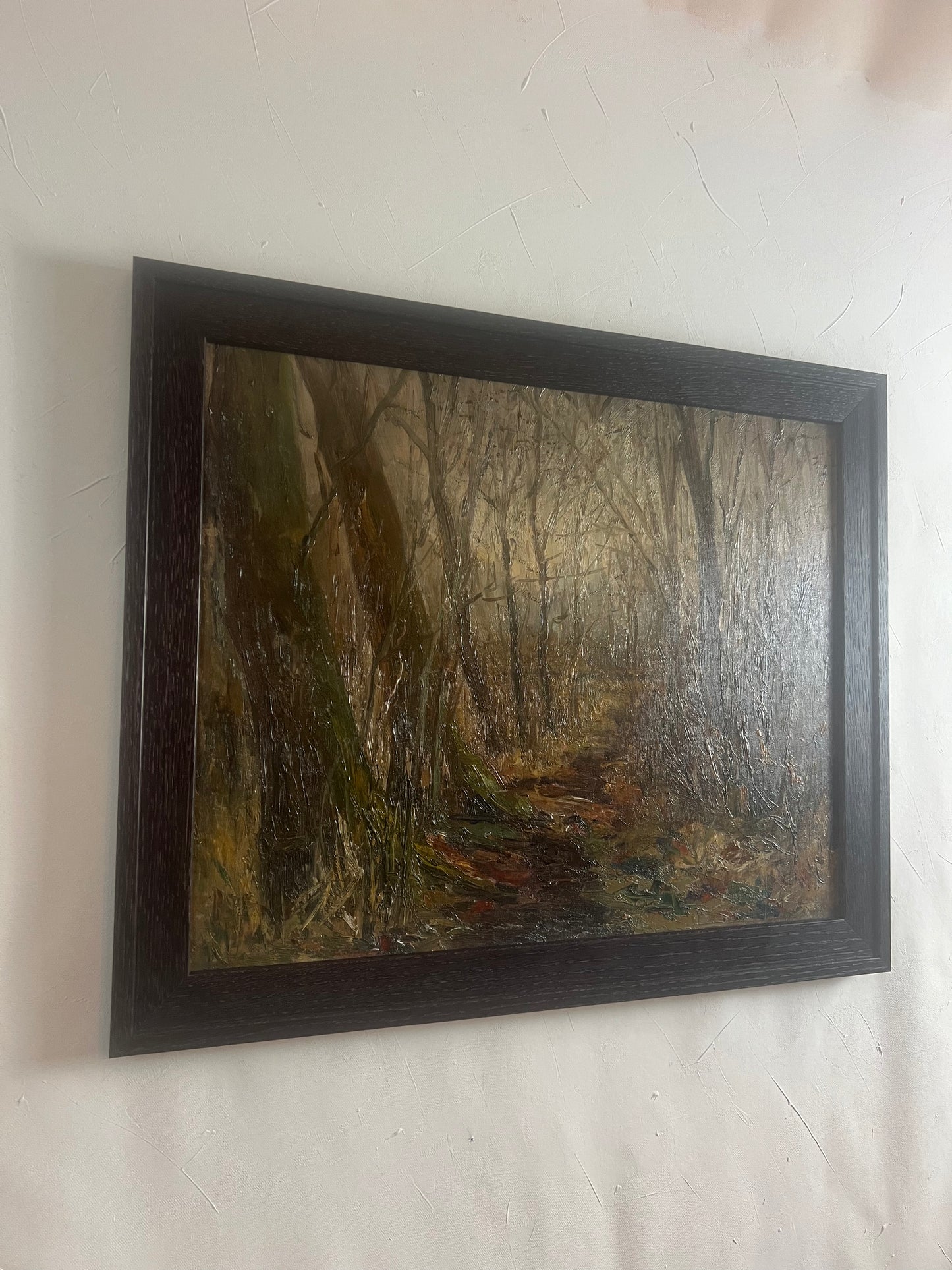 Original Vintage Landscape Framed Oil Painting, 1949