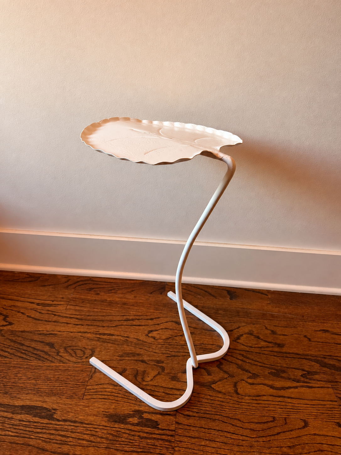 Vintage Salterini Sculptural Lily Pad Metal Side Table