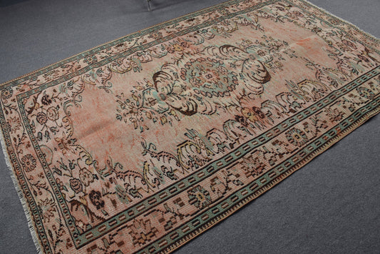 Turkish Vintage Rug 5,2x8,5 ft, Red Rug Oriental Rug