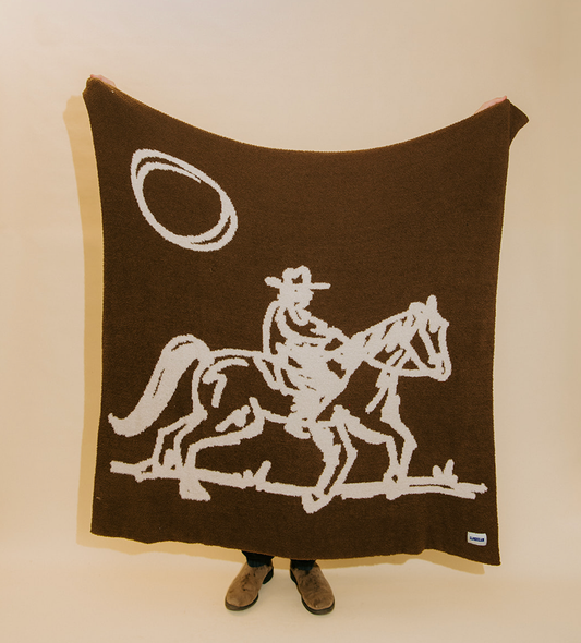 Drifter Plush Throw - Leather Brown