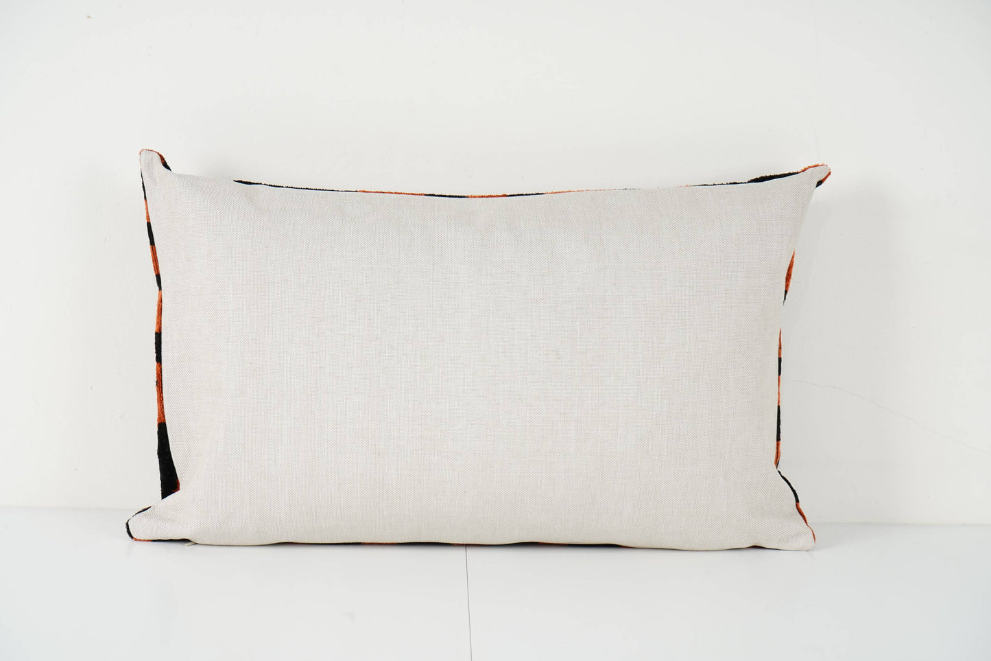 Silk Ikat Velvet Pillow Cover | Tiger Print Vermilion