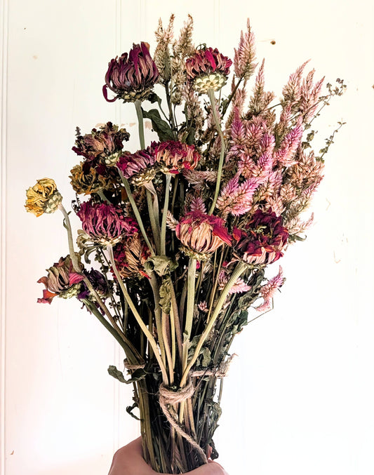 Mixed Dried Flower Bouquet, Organic Flowers